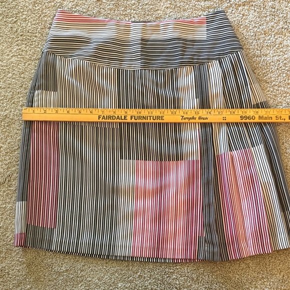 Worthington A-Line Skirt with Pink and Black Stripes - Picture 11 of 12
